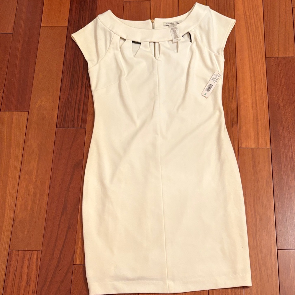 Laundry by Design Cream Cap Sleeve Mini Dress